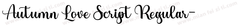 Autumn Love Script Regular字体转换
